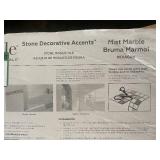 Stone Decorative Accents Mist Marble Hexagon Mosaic Tile Sheets - 14 Sheets