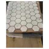 Lifeproof Carrara Hexagon Ceramic Mosaic Tile - 12x12 in, 9.72 sq ft (18 pcs)