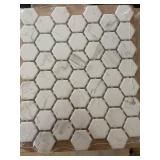 Lifeproof Carrara Hexagon Ceramic Mosaic Tile - 12x12 in, 9.72 sq ft (18 pcs)