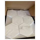 3 Boxes of MSI Arabescato Venato White 5-Inch Hexagon Tile - 10 Pieces