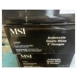 3 Boxes of MSI Arabescato Venato White 5-Inch Hexagon Tile - 10 Pieces