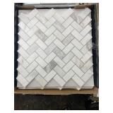 MSI Arabescato Vendalo White Herringbone Marble Tile Mosaic - 2 Boxes