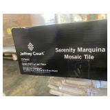 Jeffrey Court Serenity Marquina Mosaic Tile - 2 Boxes 11.125 in L x 11.875 in W, 6 mm thick
