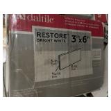 Daltile Restore Bright White 3x6 Ceramic Tile - 100 Pcs/Box 4 Boxes