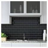 Daltile Restore Matte Black 3x6 Ceramic Wall Tile - 2 Boxes (Backsplash/Wall Use)