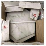 Daltile LM70 Hex 8mm Lamora Marble Hex Tile - Gilded White, 20 cm x 8 cm, 25 pcs/box 8 Boxes