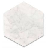 Daltile LM70 Hex 8mm Lamora Marble Hex Tile - Gilded White, 20 cm x 8 cm, 25 pcs/box 8 Boxes