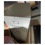 Gray 4-Drawer Filing Cabinet - Office Steel Storage with Label Holders