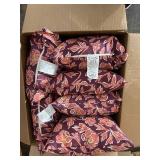 Purple Floral Throw Pillows - Set of 4 Decorative Cushions