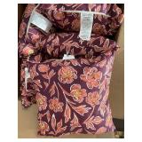 Purple Floral Throw Pillows - Set of 4 Decorative Cushions