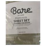 Bare Home Split Head Flex King Sheet Set - Premium Microfiber, 2 Pillowcases