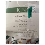 King 6-Piece Sheet Set - King Size, 100% Polyester Brushed for Softness