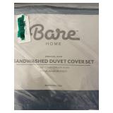 Bare Home Sandwashed Duvet Cover Set - King/Cal King - Duvet Cover + 2 Shams - Premium Microfiber
