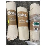 Bare Home Queen Bed Skirt & Fitted Sheet Set with Queen Pillowcases