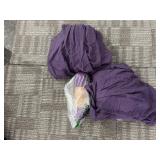 Queen Bed Skirt and Flat and Fitted Sheets - Purple