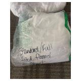 Bare Home Full Bed Skirt - Standard/Full Fitted Flannel Sheet - White Bedding Lot