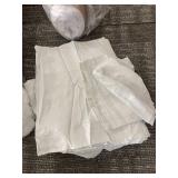Bare Home Full Bed Skirt - Standard/Full Fitted Flannel Sheet - White Bedding Lot