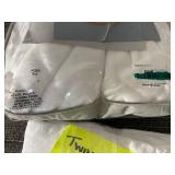 Bare Home Twin Fitted Sheets (2) - Twin Bed Skirt - Mainstays Twin XL Mattress Protector - Bedding Lot