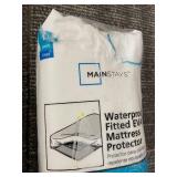 Bare Home Twin Fitted Sheets (2) - Twin Bed Skirt - Mainstays Twin XL Mattress Protector - Bedding Lot