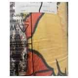 Throw Blankets - Purple Gradient Swirl & Orange Graphic (Lot of 2)