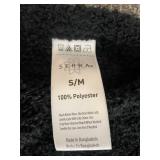 SERRA Black Fuzzy Knit Pajama Dress - Size S/M - 100% Polyester