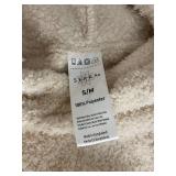 Serra Hooded Plush Pajamas 100% Polyester - Size S/M - Off-White