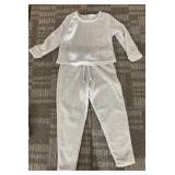 SERRA Plush Fleece Lounge Set - Top & Bottom - US XL - Light Gray