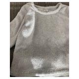 SERRA Plush Fleece Lounge Set - Top & Bottom - US XL - Light Gray