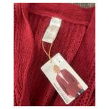 SERRA Oversized Cardigan Duo - Red & Blush Pink Knit, US M