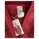 SERRA Cardigan Set - Gray & Red Knit Open-Front (Lot of 2)