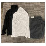 Serra Ponte Pant X-Large 16-18; White Hooded Top XL; Black Long Sleeve Top