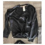 Serra Circle Cardigan M/L - Black Knit Top, Black/White Plaid Wide-Leg Pants (3-Piece Set)