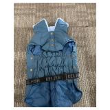 Space Lion Dog Coat - Blue Puffer, Size L