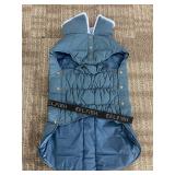 Space Lion 2XL Nylon-Down Parka Jacket, Blue, Quilted with Front Snaps