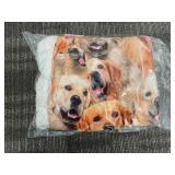 Dog Blanket - Collage of Golden Retrievers - 59 x 47 in - New