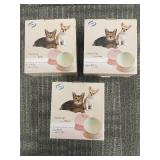 JWPC Dog & Cat Bowl - Non-Slip Wide Mouth Food-Grade Pet Feeding Bowl, 3-Pack Set