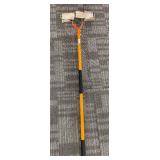 Garden Rake - Orange Handle, Steel Tines Head - Yard & Garden Tool for Leaves