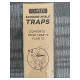 Polalex Scissor Mole Traps - 2 Traps & 2 Flags - Easy Installation