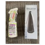 Ambiano Bug Repellent Fan & Mighty Mint Spider Repellent 16 oz - Indoor/Outdoor Safe