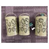 Casalux Solar Decorative Metal Lanterns - Set of 3 - Outdoor Garden Lighting