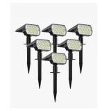 Liblins Outdoor Solar Powered Landscape Spotlights 6-Pack IP67 Waterproof