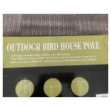 Outdoor Bird House Pole - 5-base prongs for Stable Soil, Dual Mounting