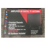 Amplified HD Digital TV Antenna 2-Pack - 25 dB Gain, USB-Powered, 70-ohm coax