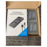 LCD Display Dual Slot Charger - 2-Pack With 2 Batteries
