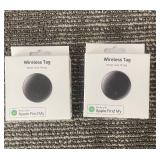 Wireless Tag 2-Pack - Apple Find My Compatible Tracking Tags