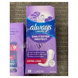 Always Liners Daily Extra Protect Extra Long 29 Liners & Always Discreet Liners