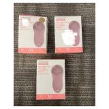 Visage Diamond Series Rechargeable Silicone Cleanser Brush - 3-Pack