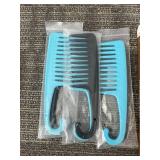 Maxibrush Adjustable Hair Brush 2.5-3.5 in - Includes 2 Teal Detangler Combs