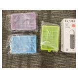 Kencko Shaker Bottle + 3 Silicone Ice Cube Trays (Purple, Blue, Lime Green)