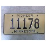 Vintage Washboard and License Plates